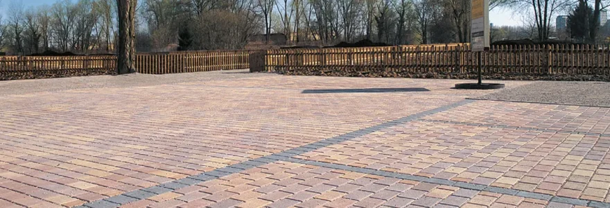Paves de voirie sur sable